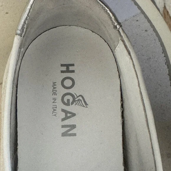 Hogan White and Gray Women's Platform Sneaker Loafers - Size 40.5 - Picture 8 of 11